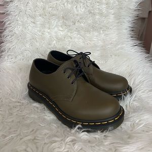 Dr Martens Olive Oxford Shoes